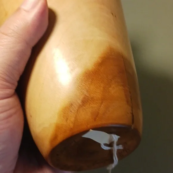 Cherry Wood Vase Hand Carved One-of-a-kind #eshopchicago Wooden Turned Art - Picture 5 of 7